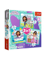 Puzzle 3w1 Aktywności Gabbi. Koci Domek Gabi. Gabby's Dollhouse 34871 TREFL - nr 1