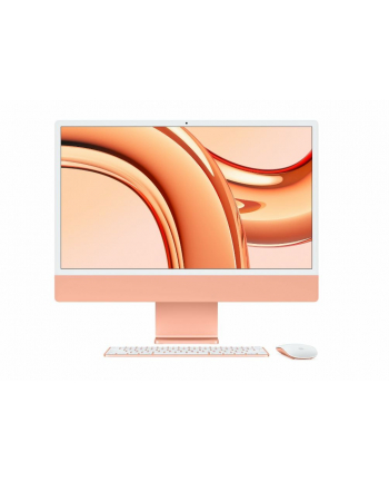 apple iMac 24 cale: M3 8/10, 8GB, 256GB - Pomarańczowy