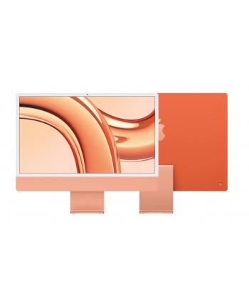 apple iMac 24 cale: M3 8/10, 8GB, 256GB - Pomarańczowy