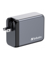 Verbatim GaN charger 200W, 1x USB-A, 3x USB-C (grey, PD 3.0, QC 3.0) - nr 30