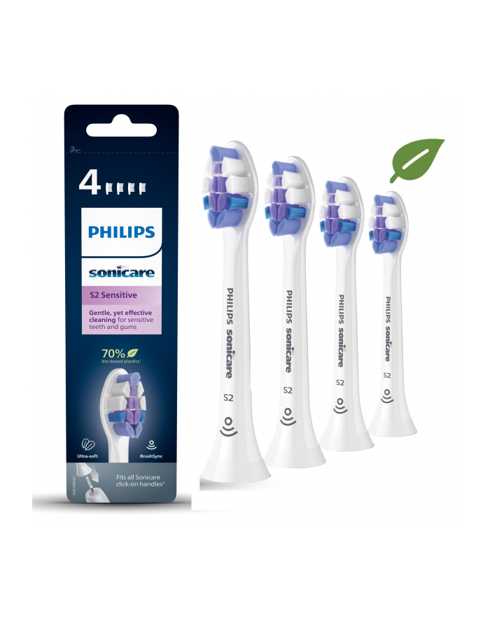 philips Główka do Sonicare S2 Sensitive 4 sztuki HX6054/10 główny