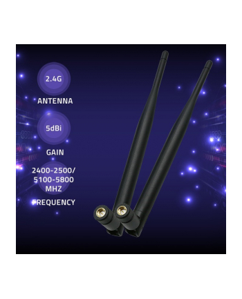 qoltec Antena Wi-Fi 2.4/2.5GHz | 5.1/5.8GHz | 5dBi | dookólna |   wewnętrzna