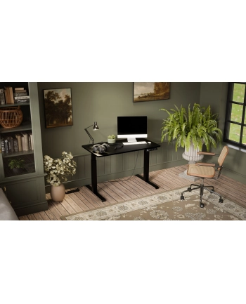cama meble Biurko z elektryczną regulacją wysokości MOON 121x67x72-120 czarny nr 1