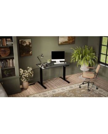 cama meble Biurko z elektryczną regulacją wysokości MOON 121x67x72-120 czarny/antracyt nr 2