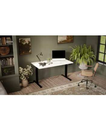 cama meble Biurko z elektryczną regulacją wysokości MOON LONG 150x80x72-120 czarny/biały nr 1