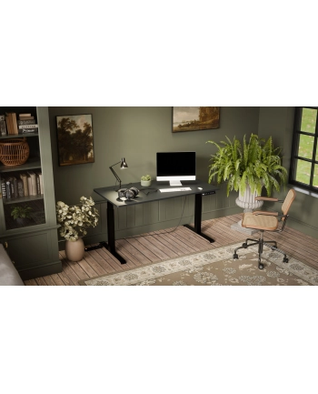 cama meble Biurko z elektryczną regulacją wysokości MOON LONG 150x80x72-120 czarny/antracyt nr 1