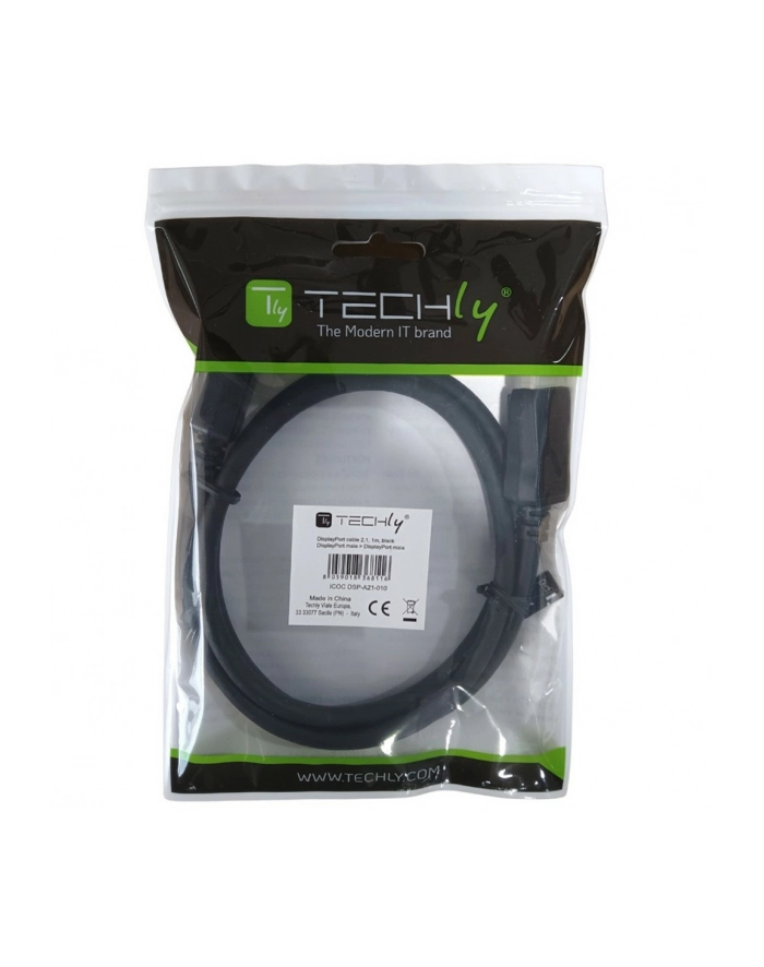 TECHLY DisplayPort 2.1 Audio/Video Cable M/M 4K 5m Black główny