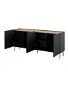 cama meble Komoda 4D2SZ ONDA 200x45x85 czarny - nr 2