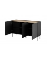 cama meble Komoda 3D2SZ ONDA 150x45x85 czarny - nr 2