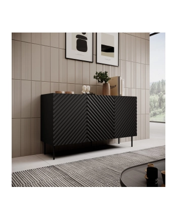 cama meble Komoda 3D2SZ ONDA 150x45x85 czarny nr 1