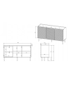 cama meble Komoda 3D2SZ ONDA 150x45x85 czarny - nr 8