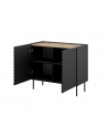 cama meble Komoda 2D ONDA 98x45x85 czarny - nr 2