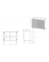 cama meble Komoda 2D ONDA 98x45x85 czarny - nr 4