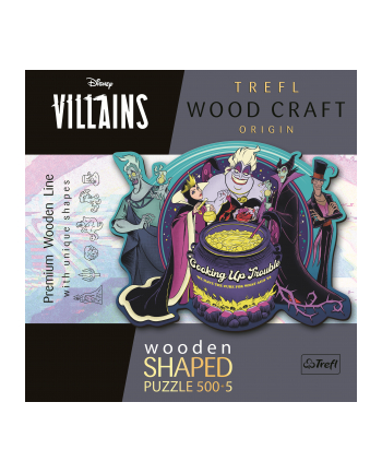 Puzzle 500+5el drewniane konturowe - Złoczyńcy: Przepis na kłopoty 20196 Trefl nr 1