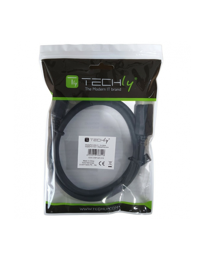 TECHLY DisplayPort 2.1 Audio/Video Cable M/M 4K 3m Black główny