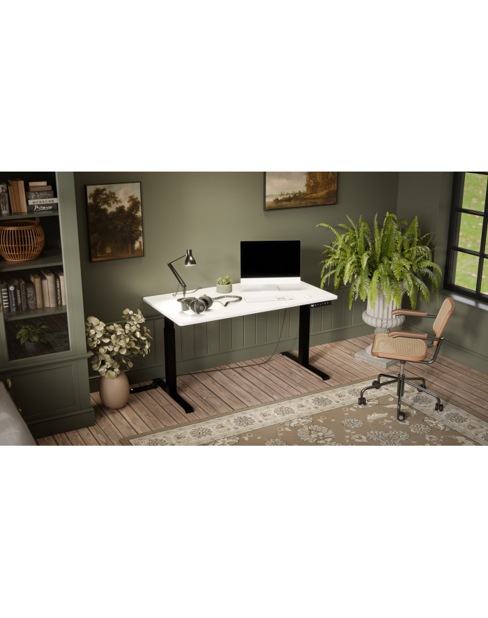 cama meble Biurko z elektryczną regulacją wysokości MOON LONG 150x80x72-120 czarny/biały główny