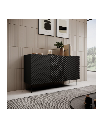 cama meble Komoda 3D2SZ ONDA 150x45x85 czarny nr 1