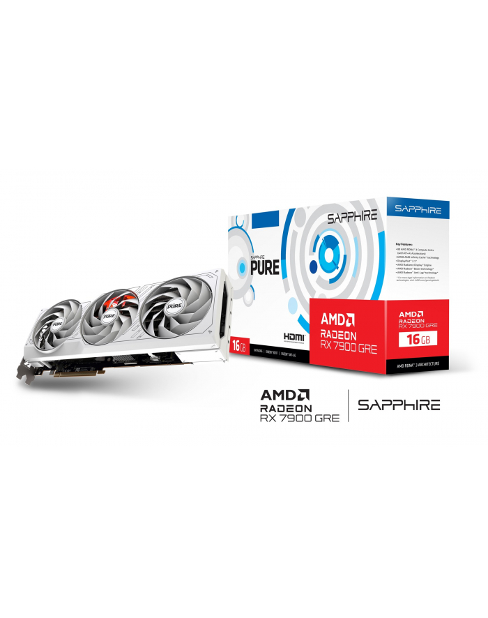 SAPPHIRE PURE RAD-EON RX7900 GRE GAMING OC 16GB GDDR6 2xHDMI 2xDP główny