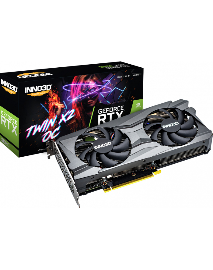 no name INNO3D GeForce RTX 3060 Twin X2 OC LHR, 12288 MB GDDR6 główny