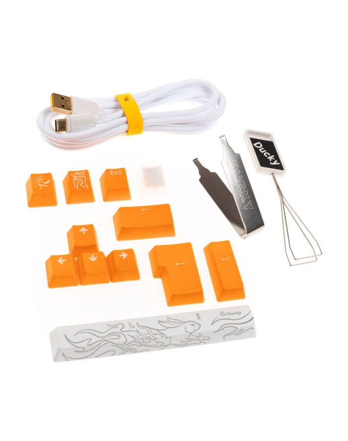 no name Klawiatura gamingowa Ducky One 3 Aura White TKL, RGB LED - Kailh Jellyfish Y główny