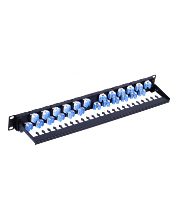 TECHLY Patch panel 24x Keystone RJ45 Cat6a UTP 1U porty ukośne