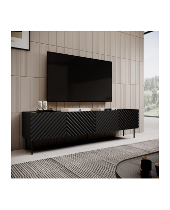 cama meble Szafka RTV 4D ONDA 200x40x35-54 czarny (stojąca lub wisząca) nr 1