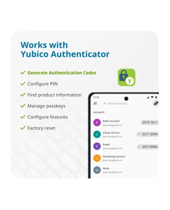 Klucz Sprzętowy Yubico YubiKey 5C NFC U2F FIDO nr 2