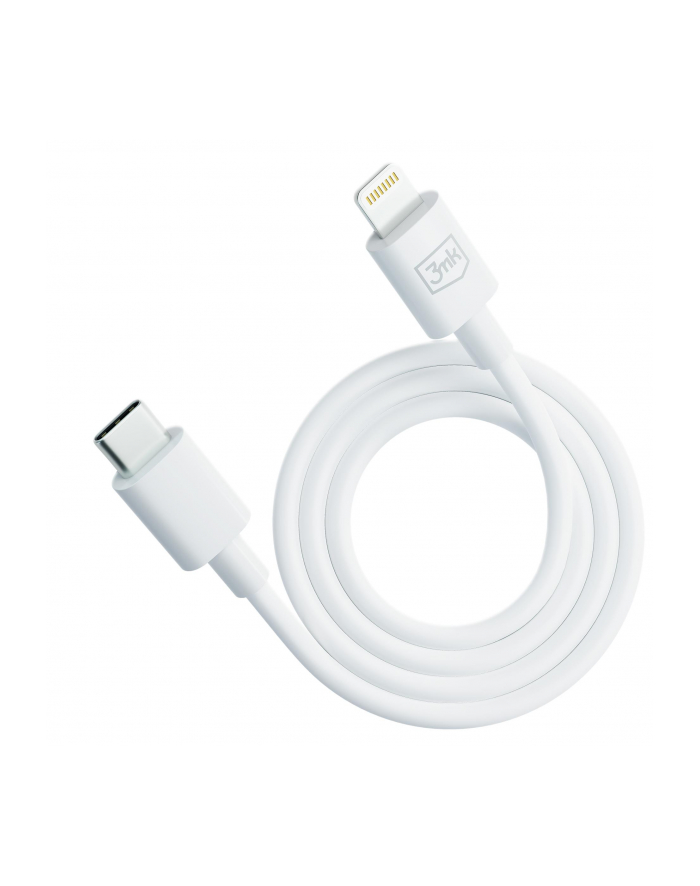 3mk pczerwonyection Kabel USB C/ Lightning 3mk Hyper Silicone Cable Type-C to Lightning 20W 3A biały główny