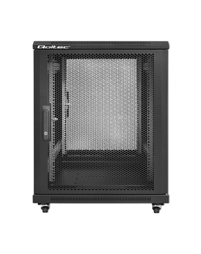 Szafa RACK Qoltec 19'' | 15U | 600 x 600 x 855 | perforowane drzwi | stalowa obudowa główny