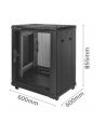 Szafa RACK Qoltec 19'' | 15U | 600 x 600 x 855 | perforowane drzwi | stalowa obudowa - nr 7