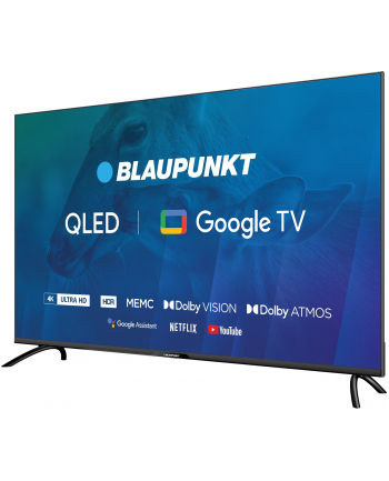 TV 50''; Blaupunkt 50QBG7000S 4K Ultra HD QLED, GoogleTV, Dolby Atmos, WiFi 2,4-5GHz, BT, czarny