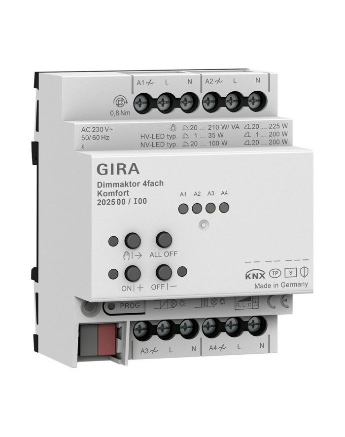 no name GIRA aktor ściemniający 4x komfort KNX Secure ONE 202500 główny