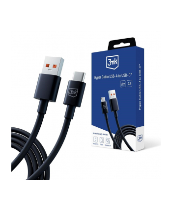 3mk pczerwonyection Kabel USB A do C - 3mk Hyper Cable A to C 60W 1.2m czarny