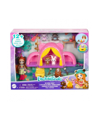 Enchantimals Wycieczka pod namiot Zestaw + Lalka miś HTW71 MATTEL