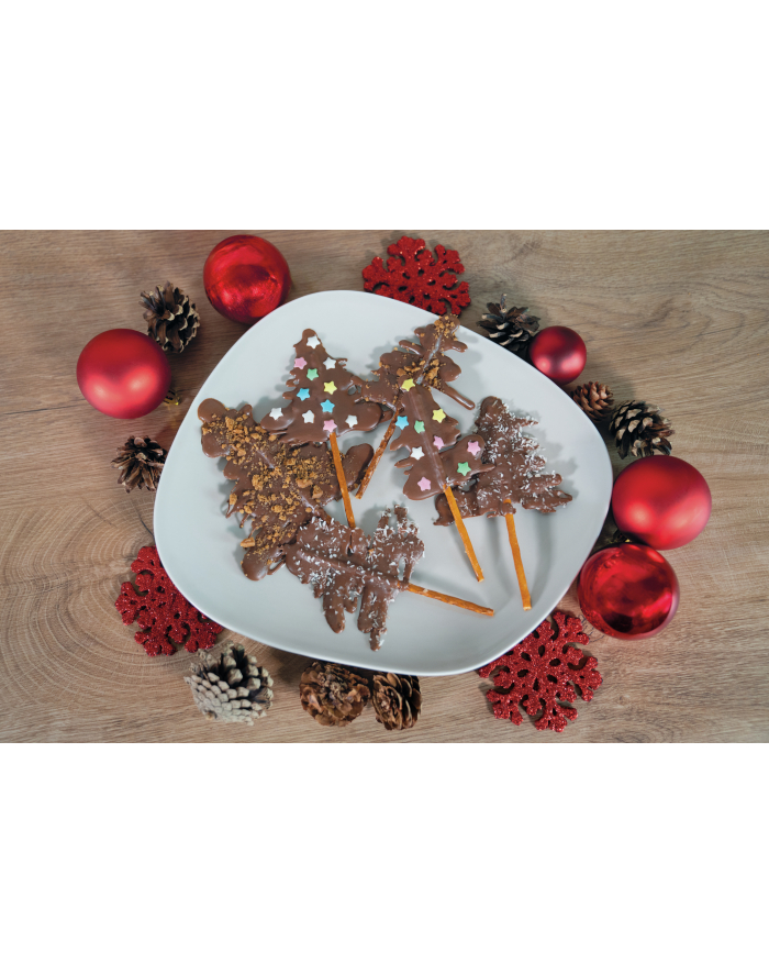 Unold Chocolatier Christmas Edition 48967, chocolate fountain (brown/silver, 25 watts, 12 Christmas molds) główny