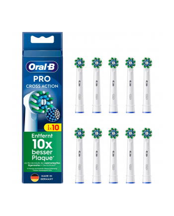 Braun Oral-B Pro Cross Action brush heads pack of 8 (Kolor: BIAŁY)