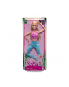 Mattel Barbie Made to Move with pink sports top and blue yoga pants doll - nr 19