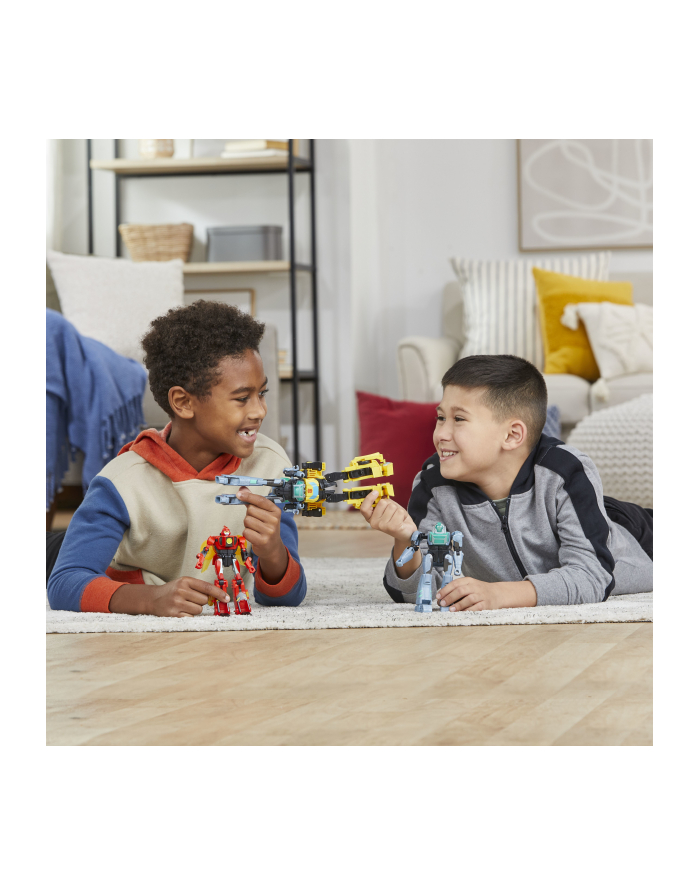 Hasbro Transformers EarthSpark Cyber-Combiner Terran Twitch and Robby Malto, toy figure główny