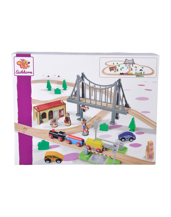 Eichhorn train set with bridge (55 pieces) główny