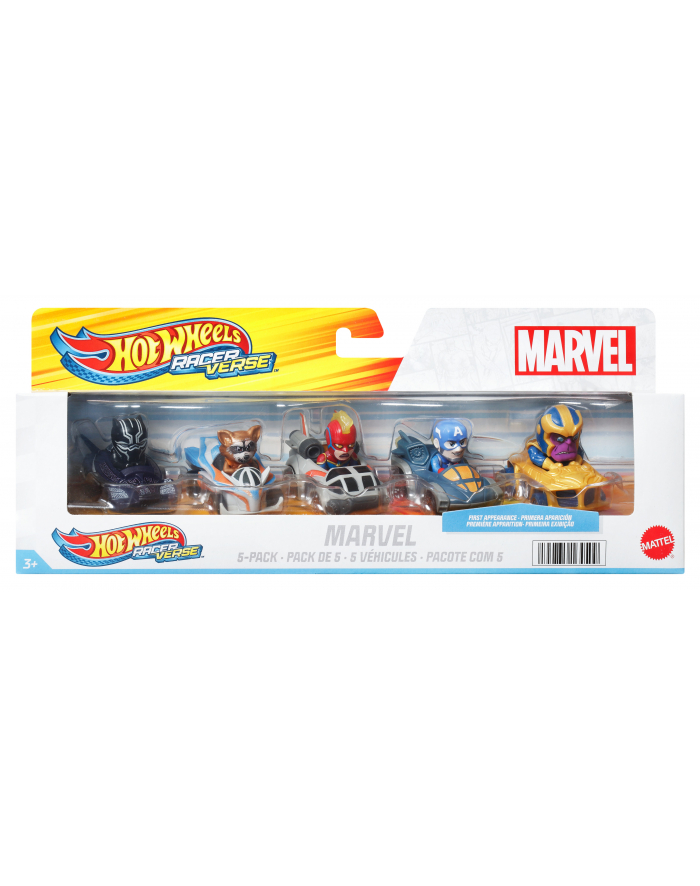 Hot Wheels Racerverse Marvel 5-Pack Toy Vehicle główny