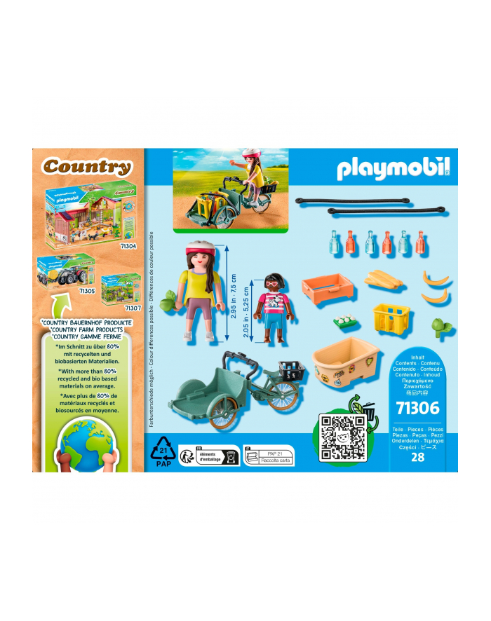PLAYMOBIL 71306 Country cargo bike, construction toy główny