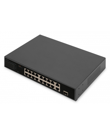 Digitus 16 Port 10/100 Mbps PoE Switch 16 x10/100Mbps PoE RJ45 Ports 1x GE RJ45 1x SFP (DN95355)