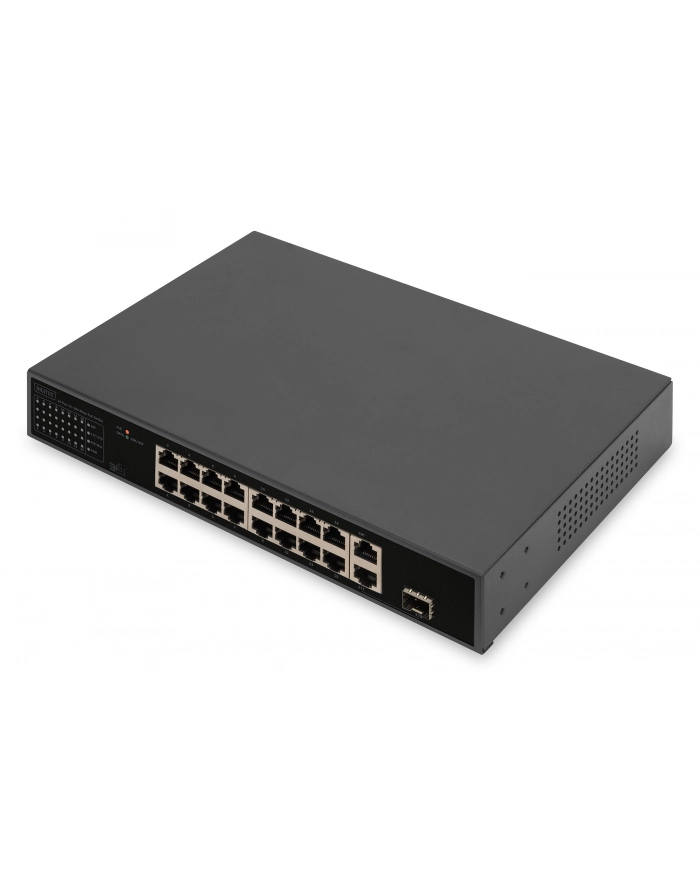 Digitus 16 Port 10/100 Mbps PoE Switch 16 x10/100Mbps PoE RJ45 Ports 1x GE RJ45 1x SFP (DN95355) główny