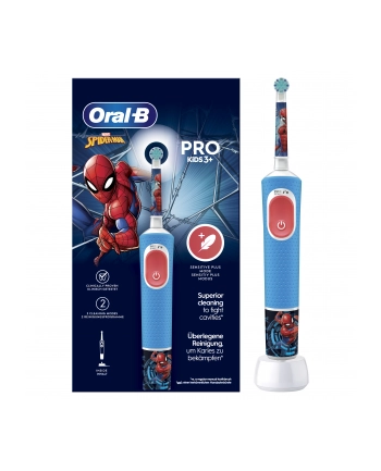 Braun Oral-B Vitality Pro 103 Kids Spiderman, electric toothbrush (blue/Kolor: BIAŁY) nr 1