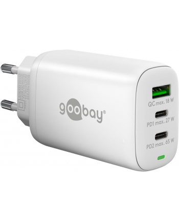 Goobay 61759 Multiport USB C ładowarka 65 W szybka ładowarka PD uniwersalna USB zasilacz adapter wtyczka do ładowania Fast Charger Samsung S22 iPhone