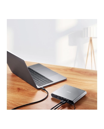 2-portowy przełącznik dokujący KVM USB-C DisplayPort 4K z Power Pass-through US3311 US3311-AT nr 1