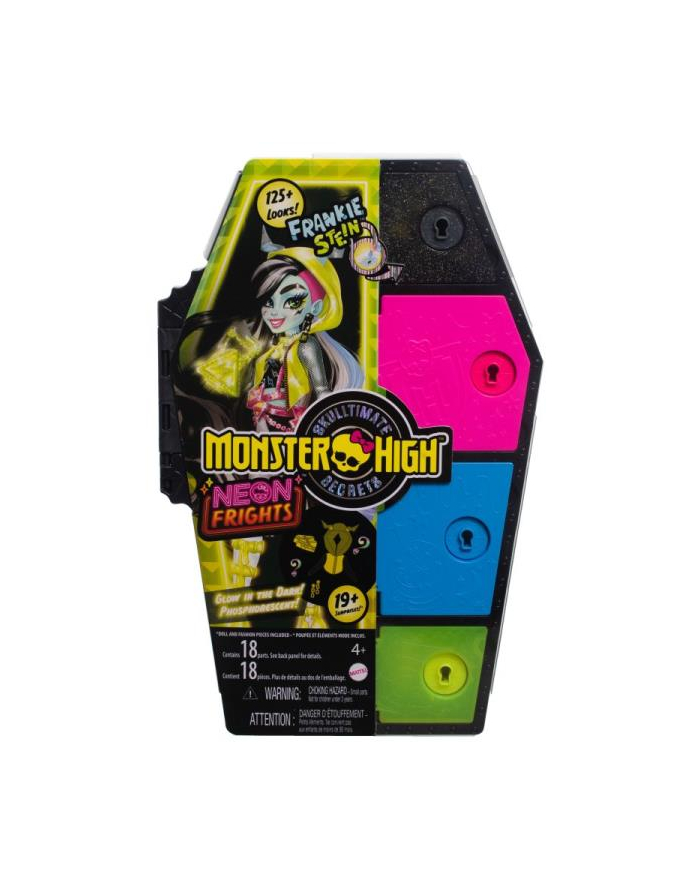 mattel MONSTER HIGH lalka Frankie Stein S3 neon HNF79 /4 główny