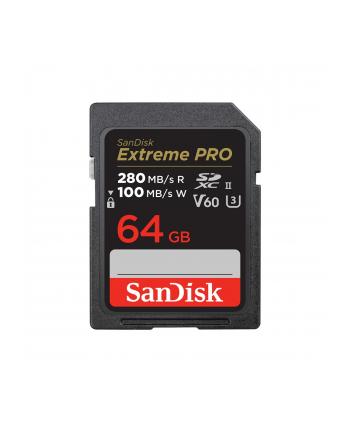 SANDISK SDSDXEP-064G-GN4IN KARTA SANDISK EXTREME PRO SDXC 64GB - 280/100 MB/s V60 UHS-II nr 2