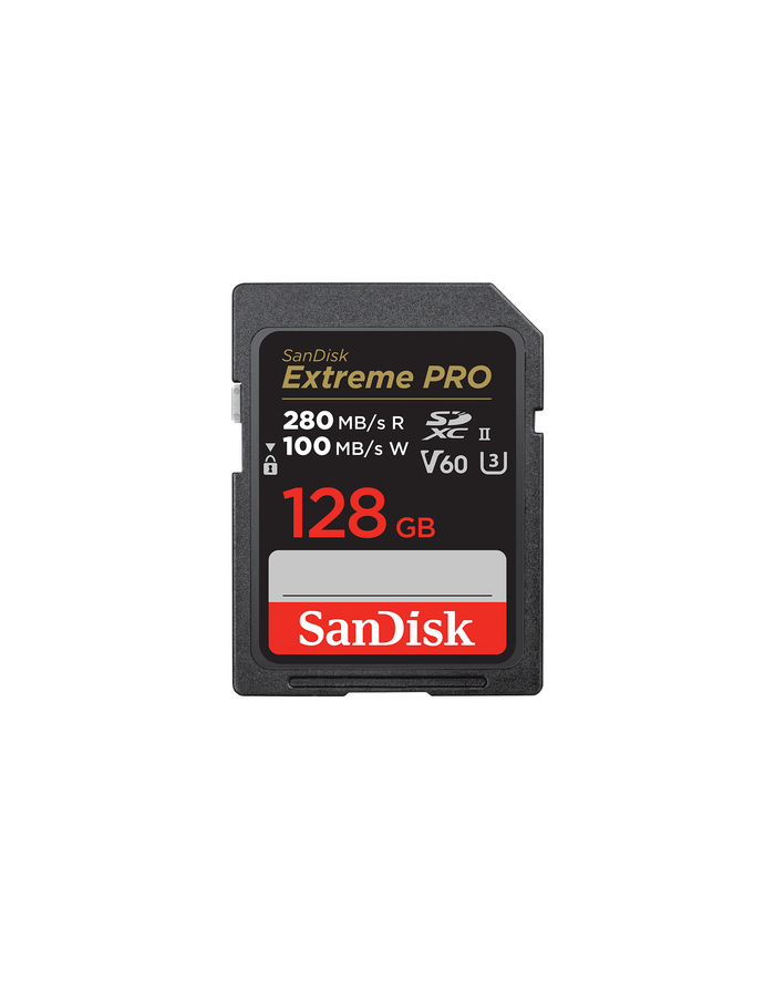 Sandisk SDXC 128GB Extreme Pro 280/100 MB/s V60 UHS-II główny