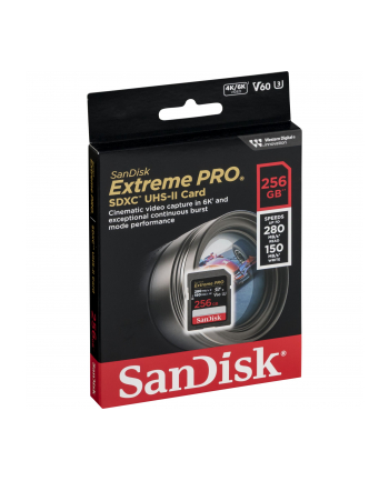 SANDISK SDSDXEP-256G-GN4IN KARTA SANDISK EXTREME PRO SDXC 256GB - 280/150 MB/s V60 UHS-II nr 1